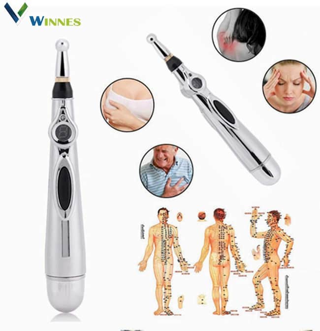 Electronic Acupuncture Pen, Electric Meridians Laser Acupuncture Machine Magnet Therapy Instrument Meridian Energy Pen Massager Relief Pain Tools